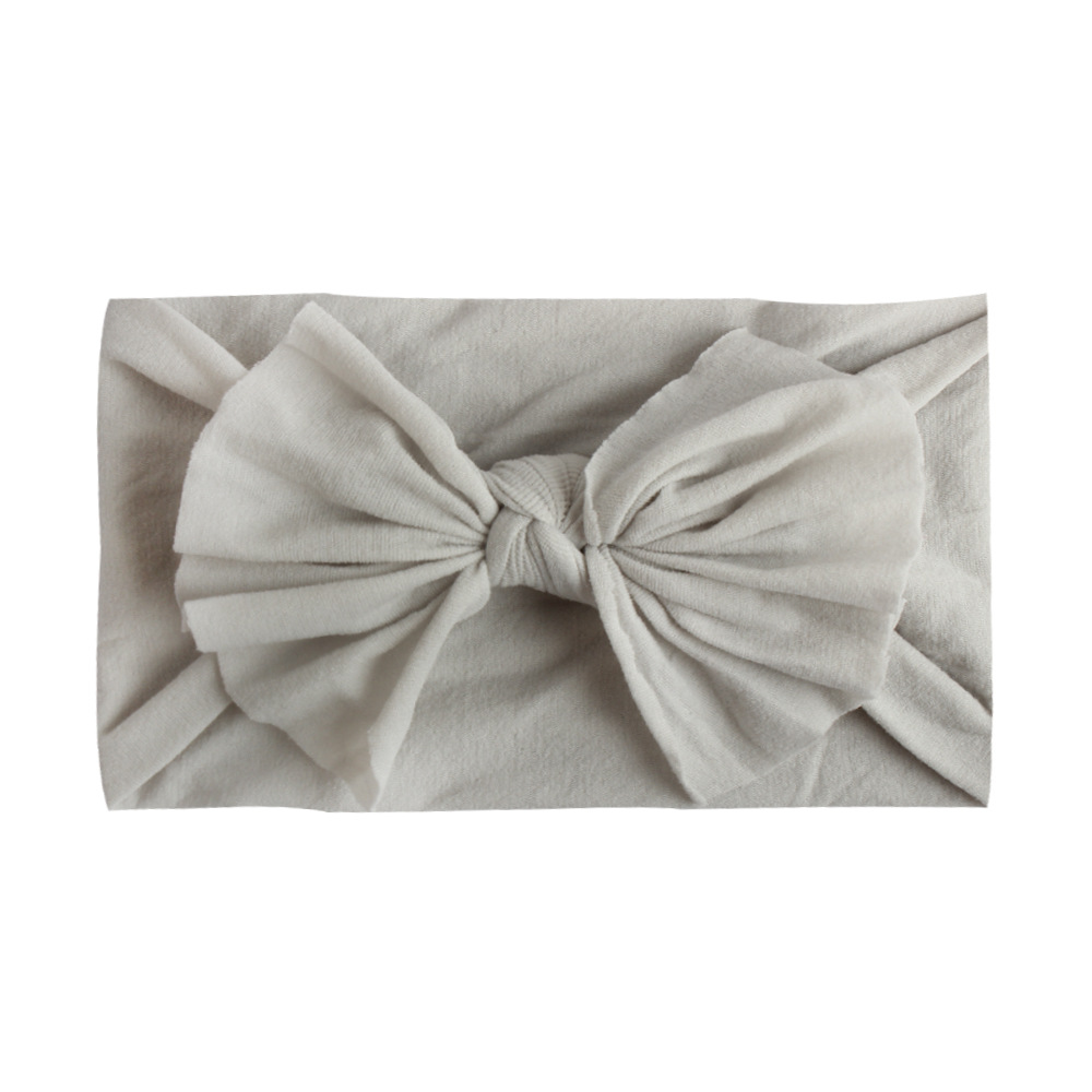 柔软尼龙丝袜儿童宽发带单层蝴蝶结儿童婴儿头带头饰23色现货