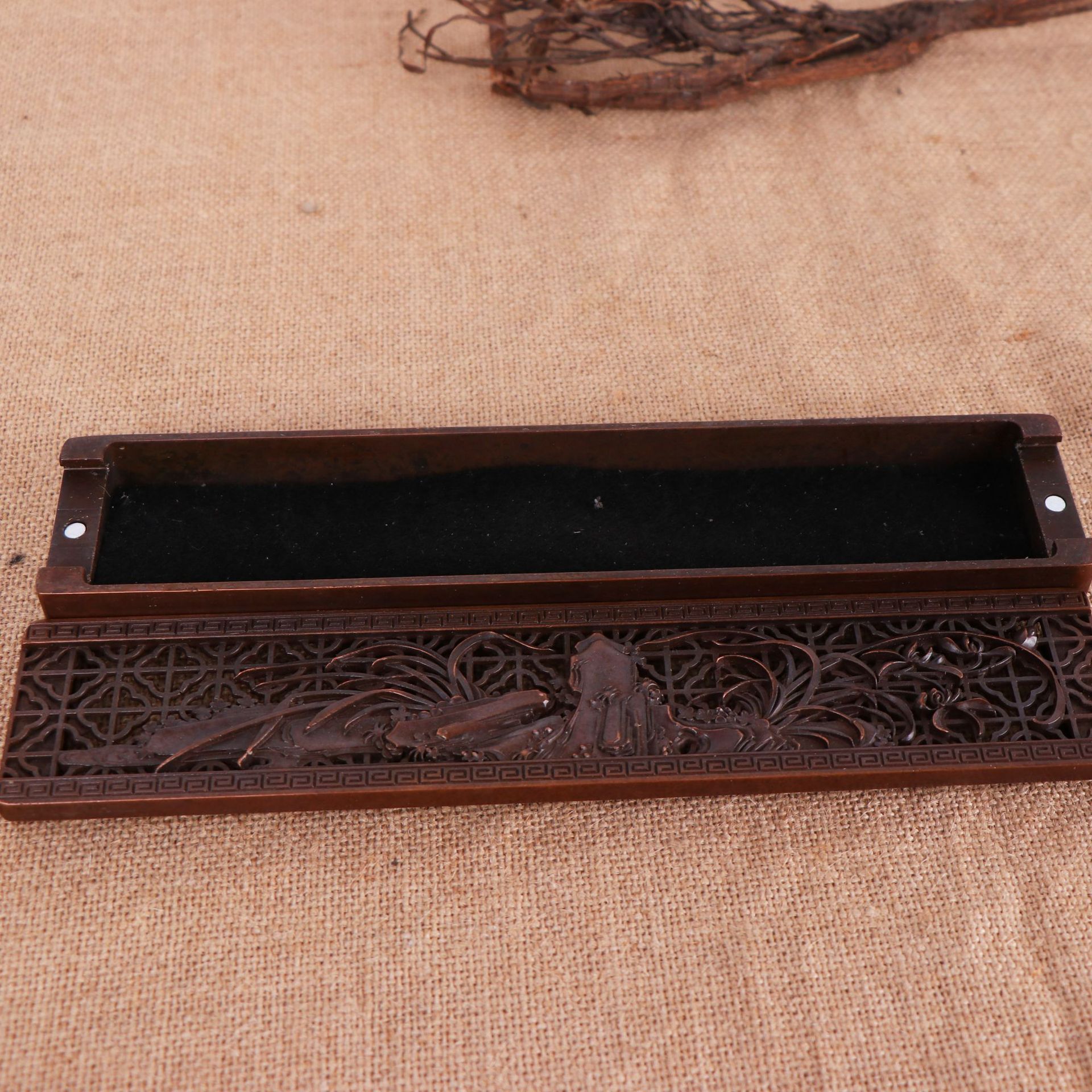 杨铜记厂家批发香炉纯铜熏香炉长方形香炉工艺品摆件家居办公摆件