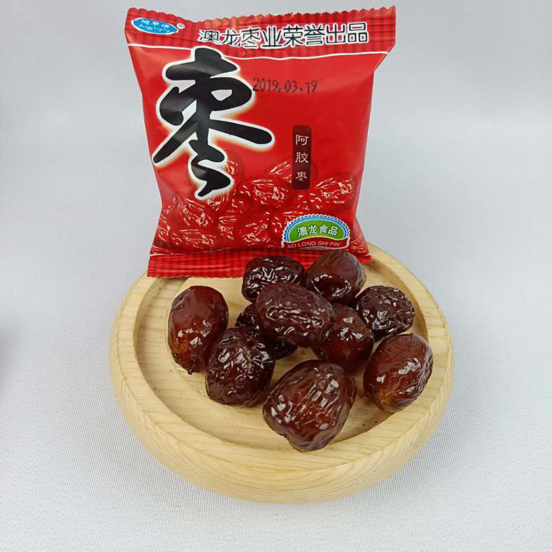 沧州特产鸿早情阿胶枣独立包装手抓包无核蜜枣 网红休闲食品