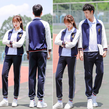 校服套装中学生学院风韩国英伦初中高中班服秋季运动会开幕式服装