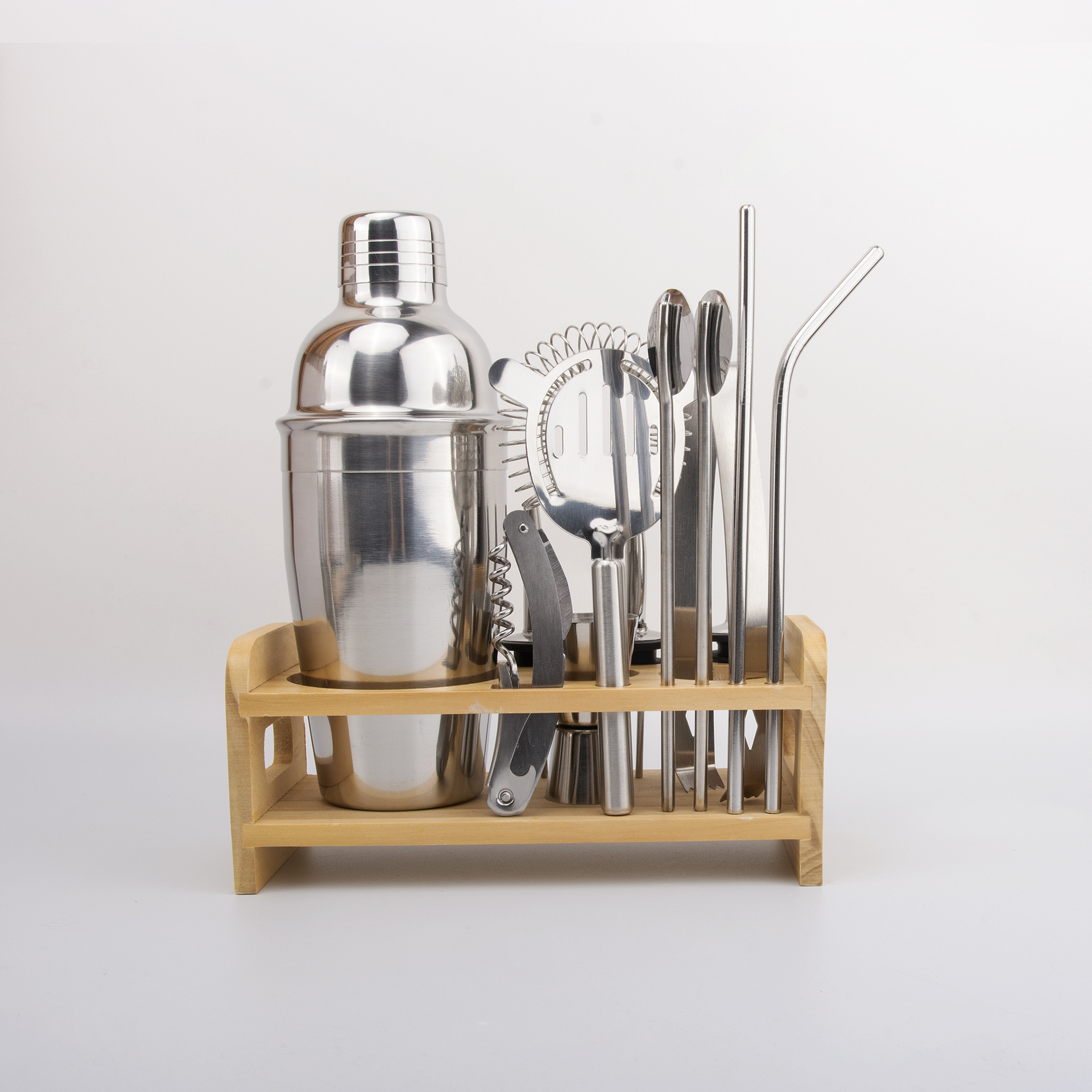 不锈钢调酒器 调酒工具套装 酒吧工具 13件套 鸡尾酒摇酒壶