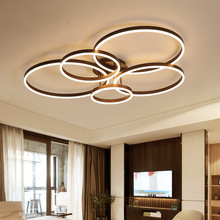现代简约异形led吸顶灯 个性创意客厅房间卧室灯咖啡色家用天花灯