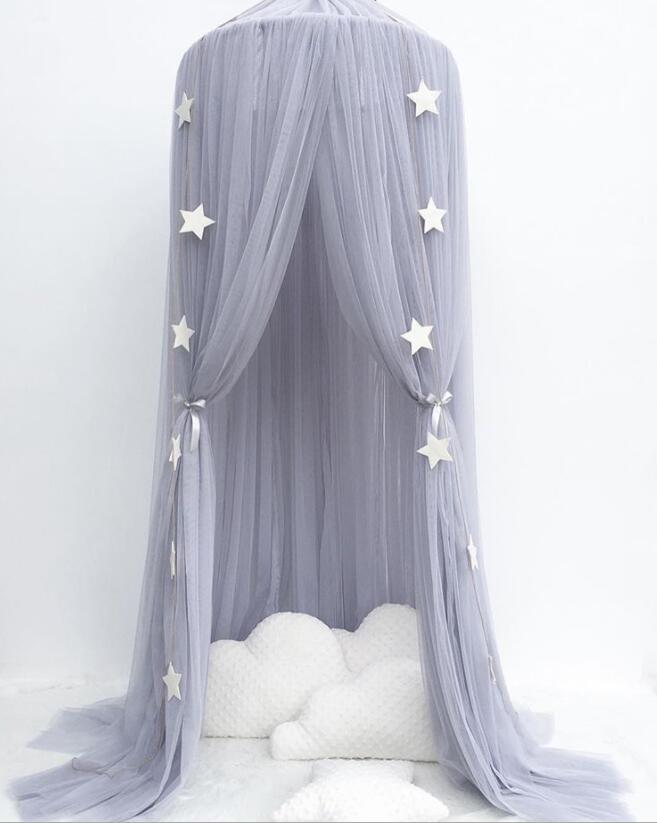 INS Nordic Princess Crown Dome Tent Mosquito Net Bed Curtain 7-Layer Mesh Tent Children's Room Decoration