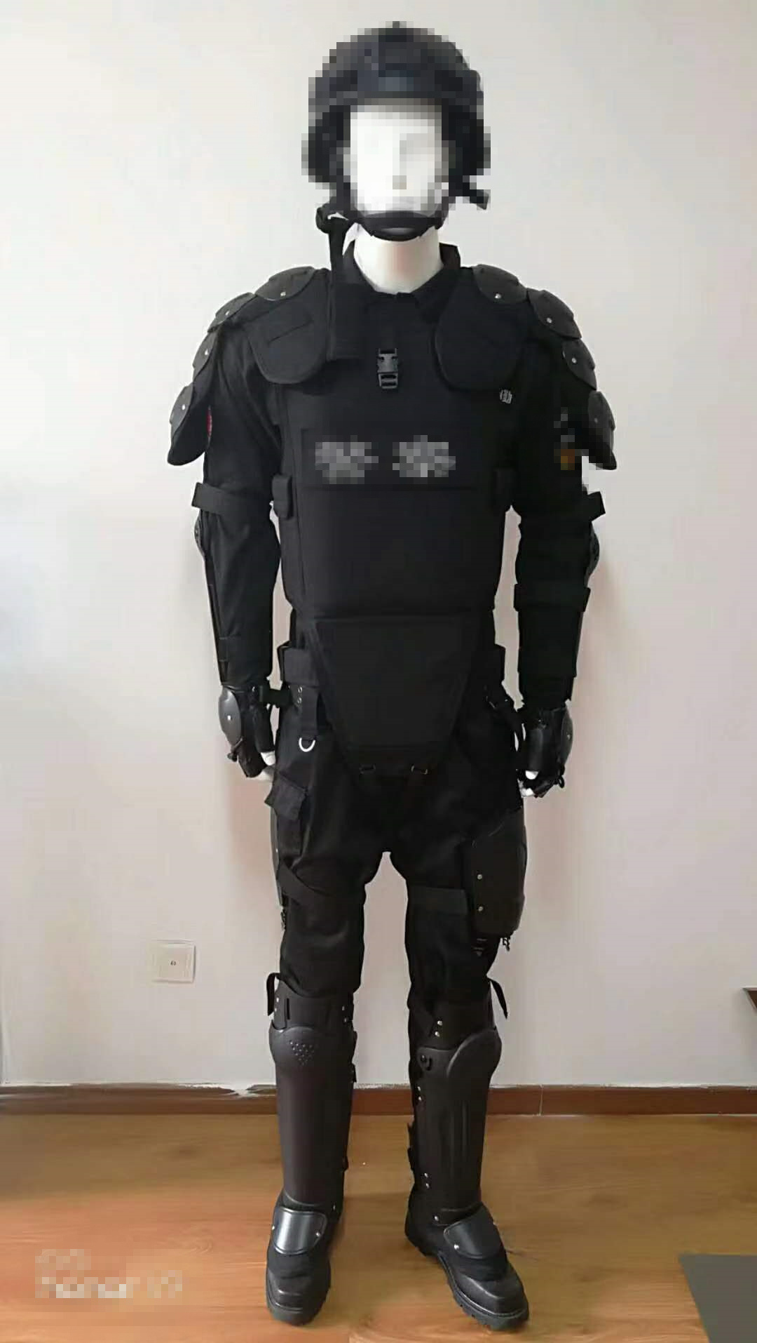 防暴服防暴盔甲批发 保安防暴盔甲黑色阻燃硬质防护装备特色定制