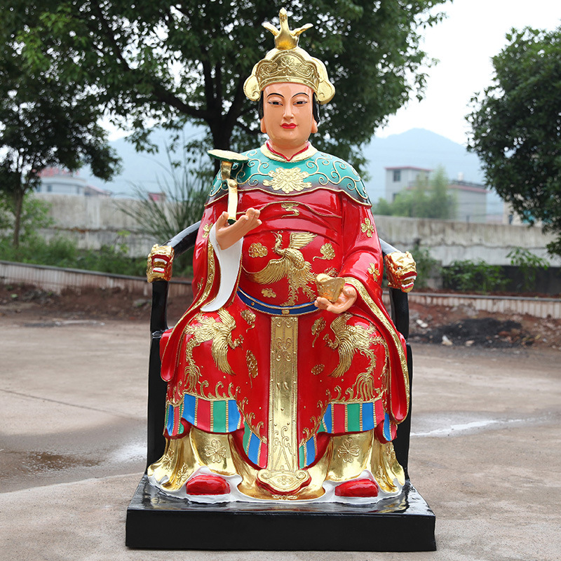 寺庙佛教用品 树脂贴金佛像玻璃钢玉帝王母1米3玉皇大帝 王母娘娘