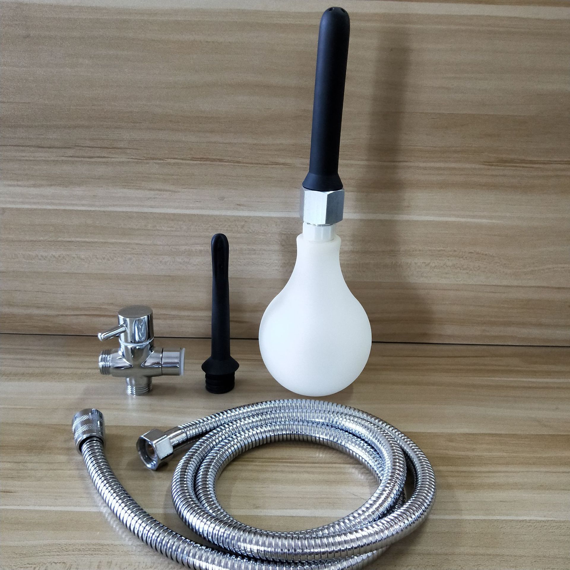 跨境亚马逊咖啡清肠器 球式金属灌肠肛门阴道冲洗器 不锈钢灌肠器