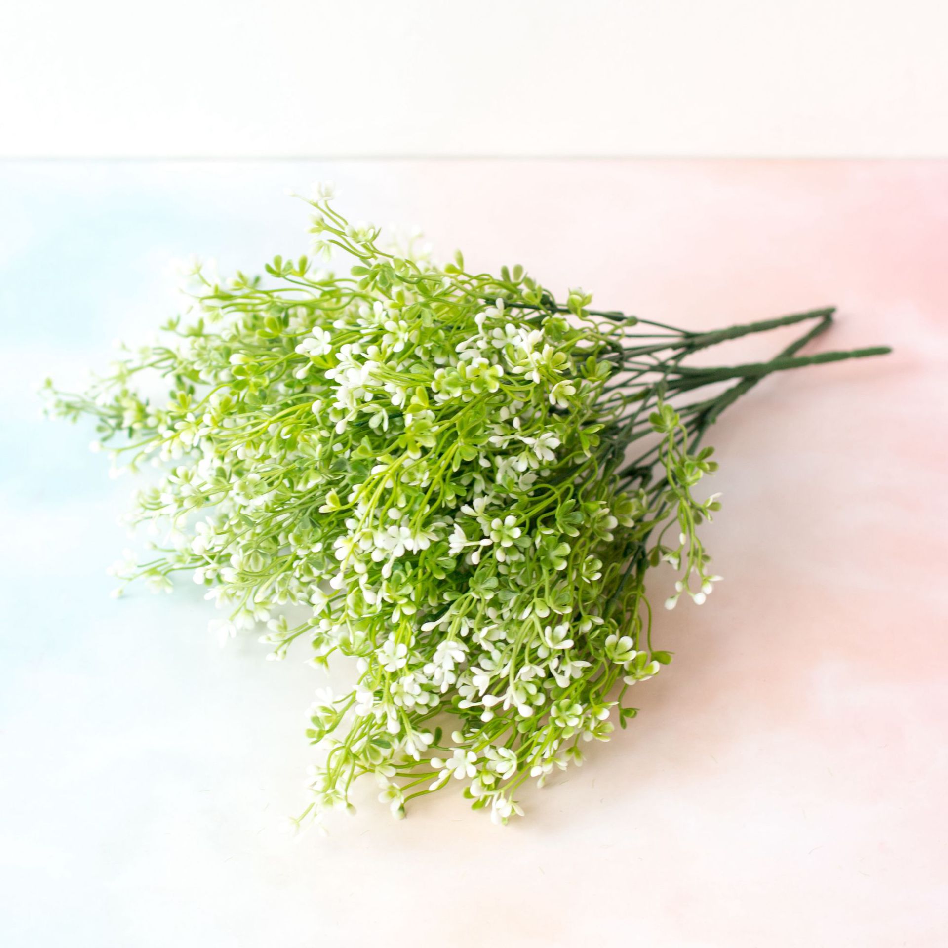 植物墙配材仿真植物 7叉水草幸运草 花蕨类植