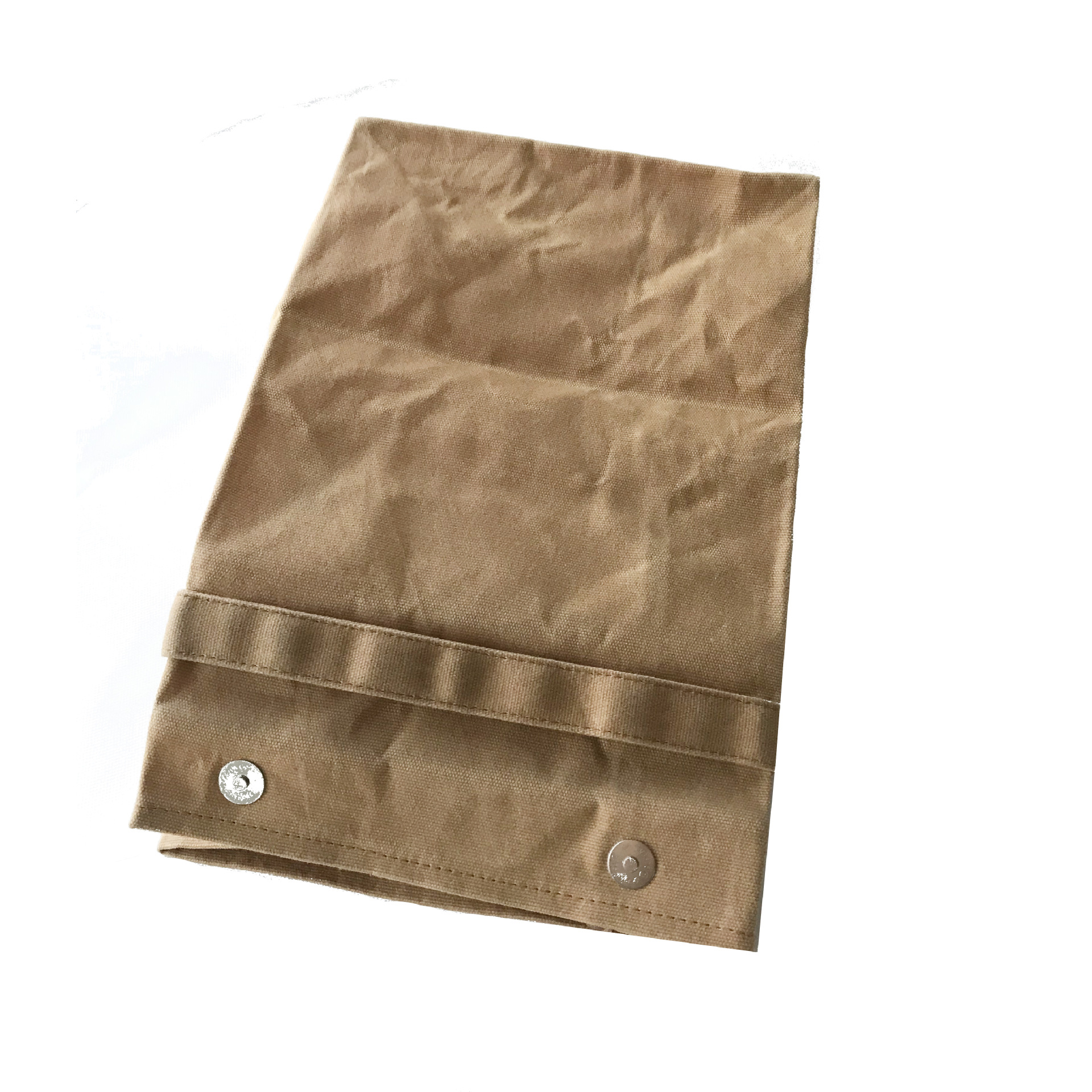 定制油腊布包便当包手提包休闲包油蜡帆布包棕色加手提油蜡帆布袋