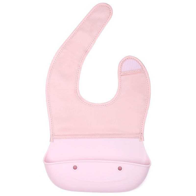 亚马逊精品 婴儿用品硅胶围兜口水兜 360度围嘴防水防掉落饭兜