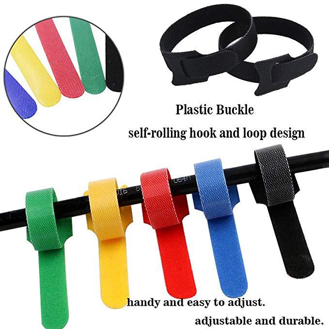 Factory in Stock T-Type Back-to-Back Velcro Cable Tie Velcro Bingding Line Cat-Type Injecting Hook Cable Rolling Belt