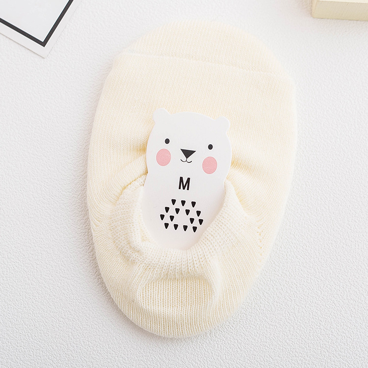 Room Socks Children's Spring and Summer Silicone Non-Slip Baby Early Education Toddler Baby Boat Socks Pure Cotton Breathable Autumn Children's Socks