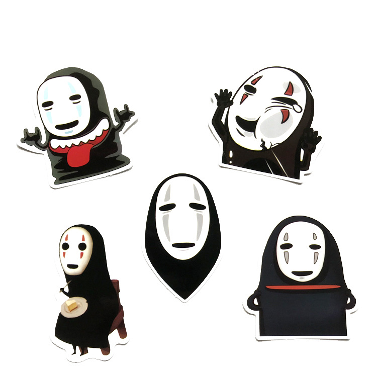 12张可爱日系动漫无脸男贴纸旅行箱笔记本行李箱滑板冰箱汽车贴