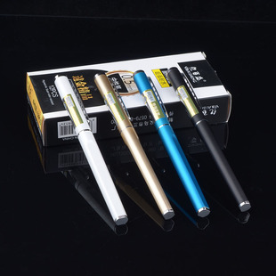 亿百盛厂家直销801钻石头小巨能写中性笔批发透明办公签字学生笔