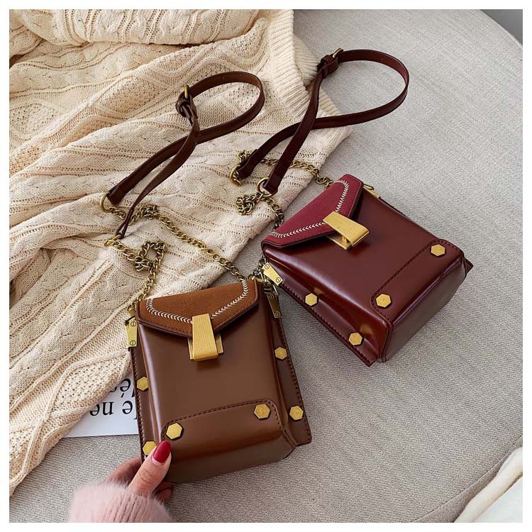 chic港风包包女2019新款时尚复古小方包ins超火斜挎单肩链条小包