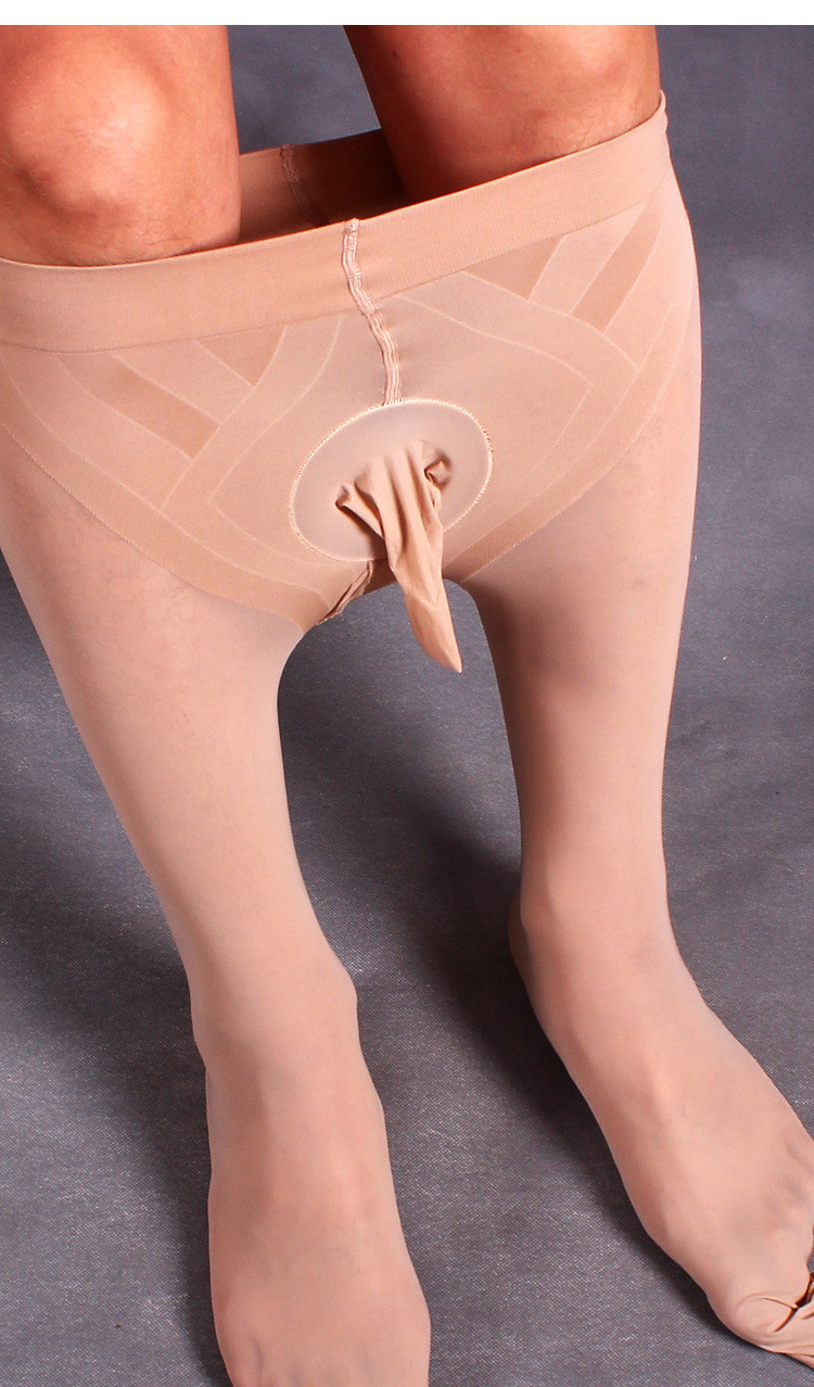 男士性感情趣连裤袜丝袜面膜10dt档款透明超薄裤袜jj套黑丝袜诱惑