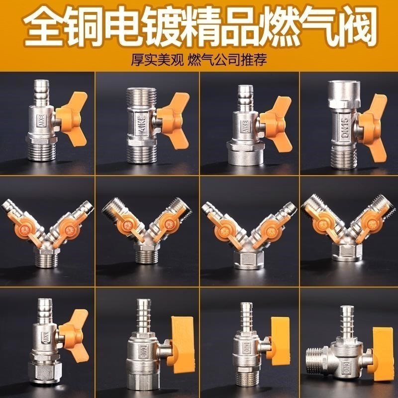 球阀迷你闸阀门开关水家用304不锈钢阀门煤气双头减压阀100燃气管