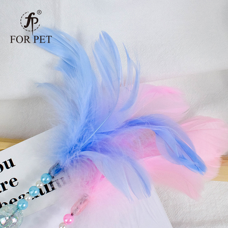 New Interactive Cat Toy Beads String Feather Belt Bell Kitty Toy Cat Teaser Cat-Related Products