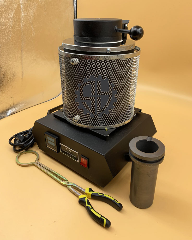 批发首饰熔金机 熔金炉 新款黑色加网熔炼炉首饰熔化炉械设备批发