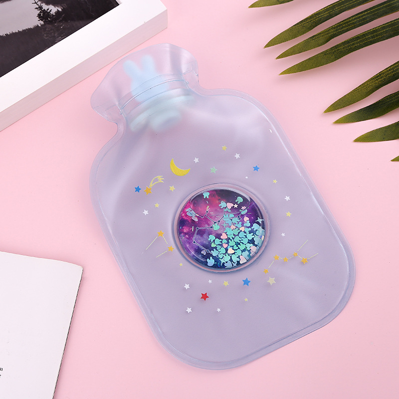 2023 Transparent Hot Water Bag Cartoon Simple Winter Hot-Water Bag Student Portable Mini Water Injection Hand Warmer Wholesale