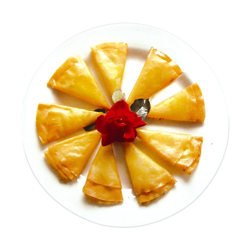 大笑榴莲角榴莲饼油炸西餐广式茶点心252g速冻点心12枚装港式点心