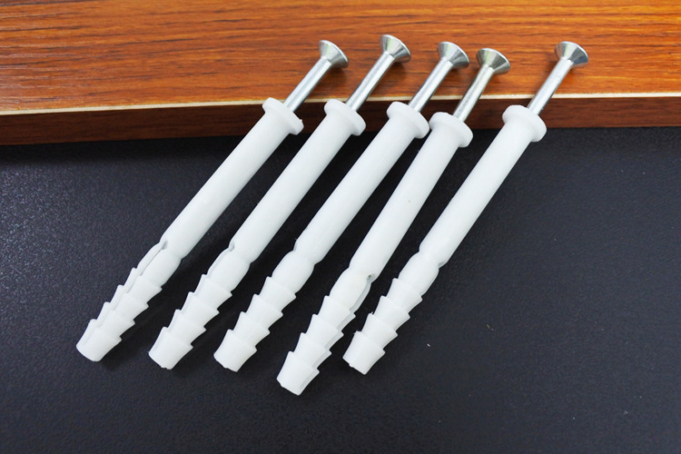 橱柜吊柜膨胀拉爆螺丝塑料膨胀胶套加硬螺丝钉美固钉衣柜膨胀螺丝