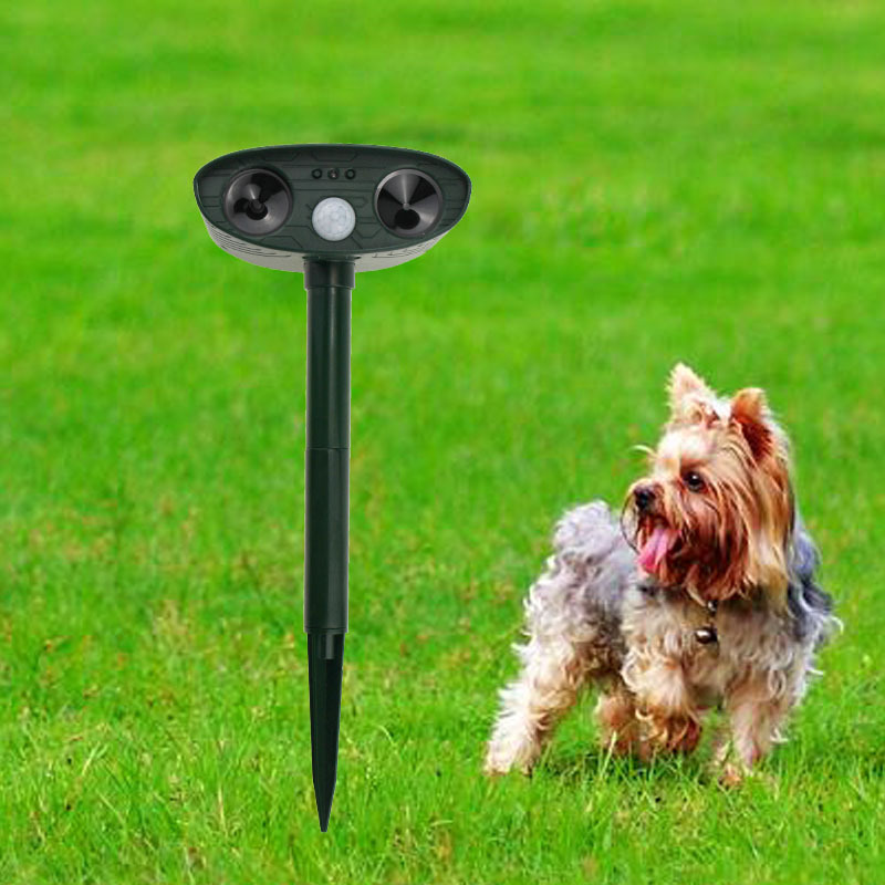 环保太阳能超声波感应动物户外驱赶器驱猫驱狗驱鸟器