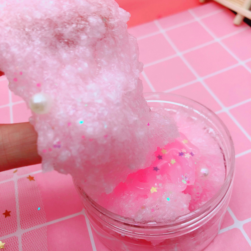 声控助眠史莱姆slime少女外网ins同款解压雪粉泥flake snow