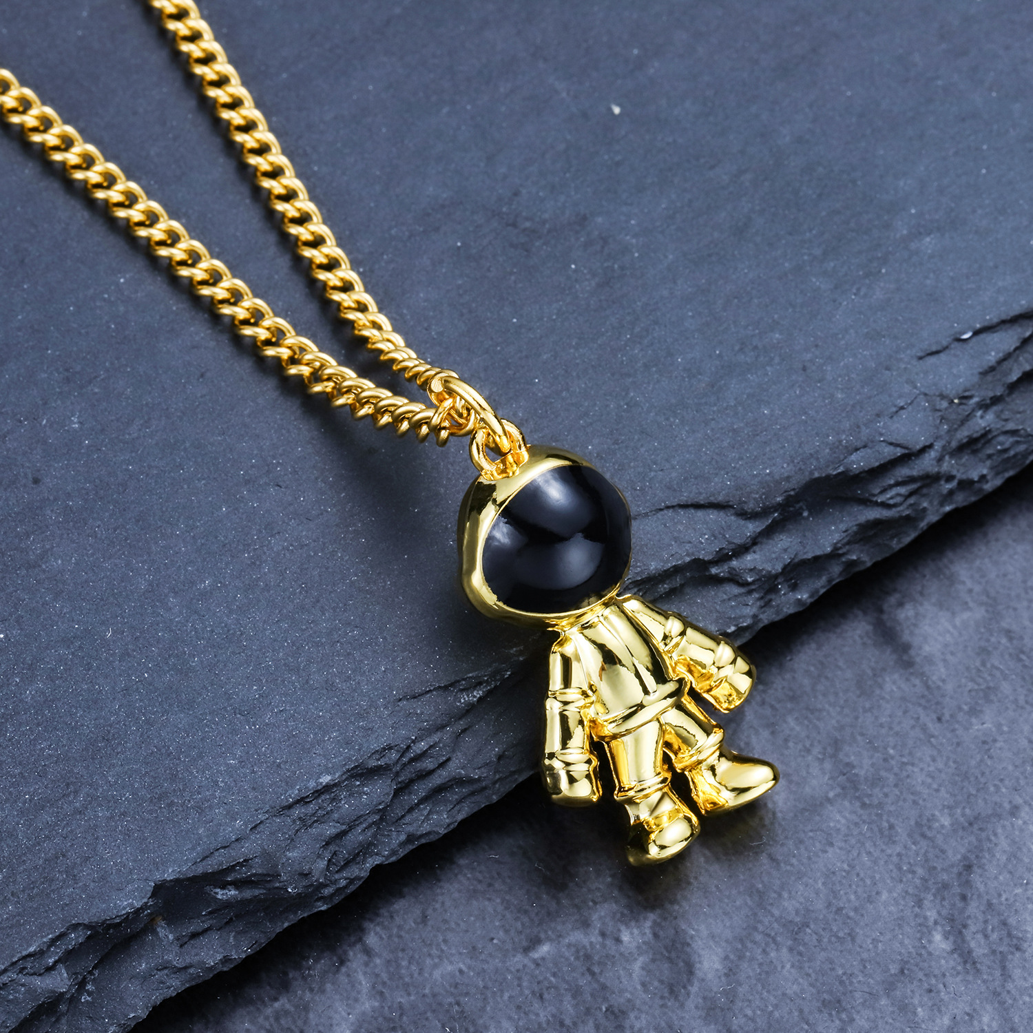 ins风潮牌项链男女嘻哈个性星空宇航员太空人吊坠饰品 情侣配饰