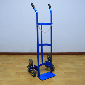 批发六轮爬楼梯气瓶手推车爬台阶专用氧气瓶小推车钢瓶爬楼车厂家