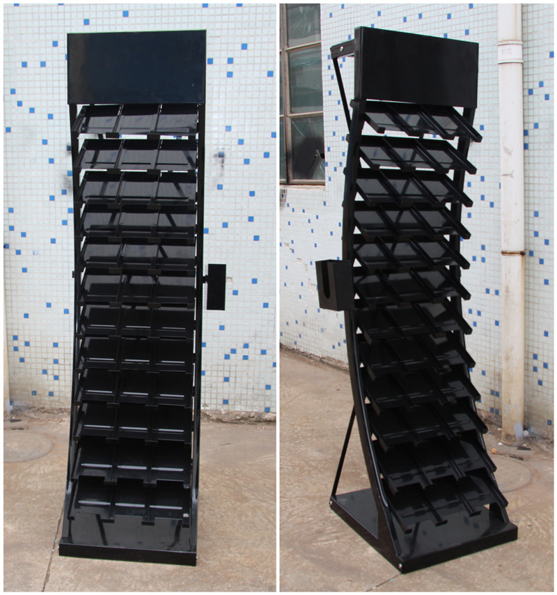 大理石样品展示架 瓷砖样品货架定制定做 磁砖石材陈列架生产厂家