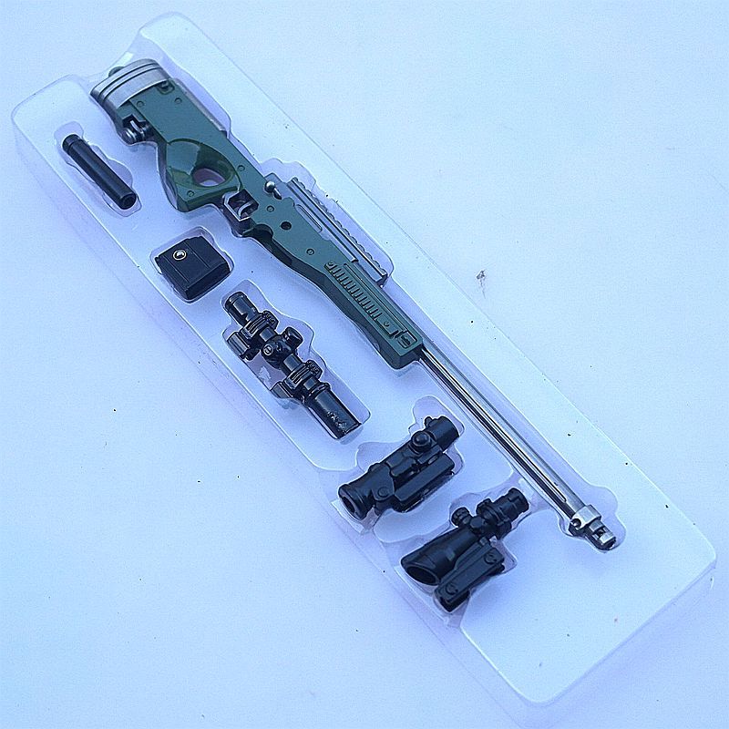 绝地大逃杀吃鸡武器awm狙击枪模型摆件合金兵器钥匙扣一件代发