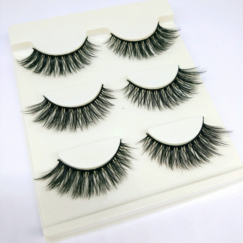 3d-x11 Three-Dimensional Multi-Layer Handmade False Eyelashes Eye Tail Lengthened Cross Thick Simulation Sharpening Eyelash