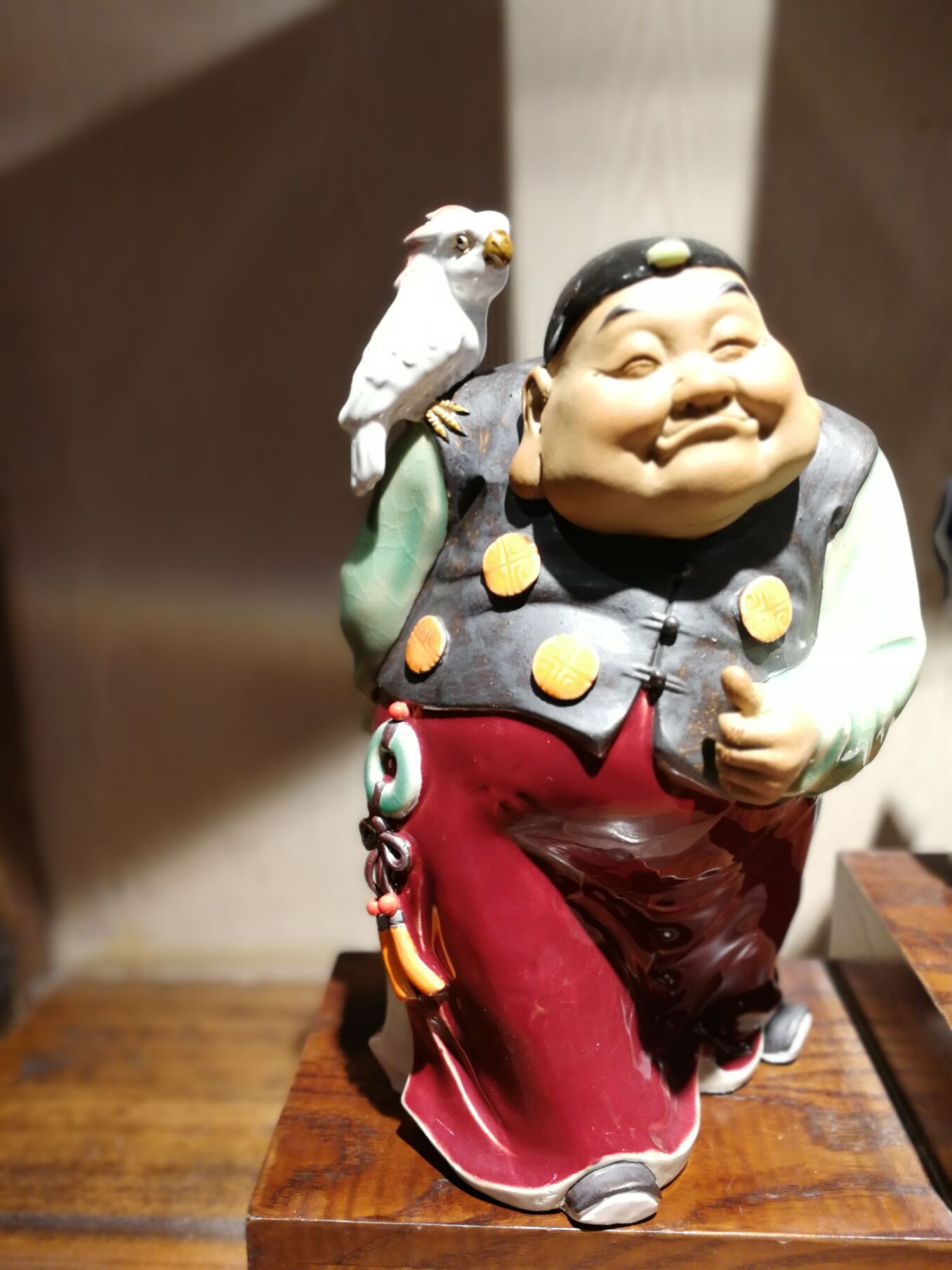 石湾陶瓷公仔土财主运财童子好日子系列中式客厅玄关摆件