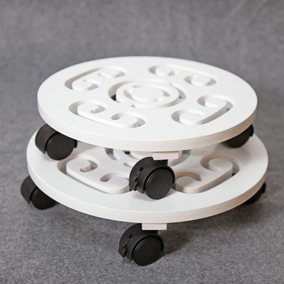 单层花架子移动花盆底托底座大盆景滑轮式底盘托盘方型活动滚轮式