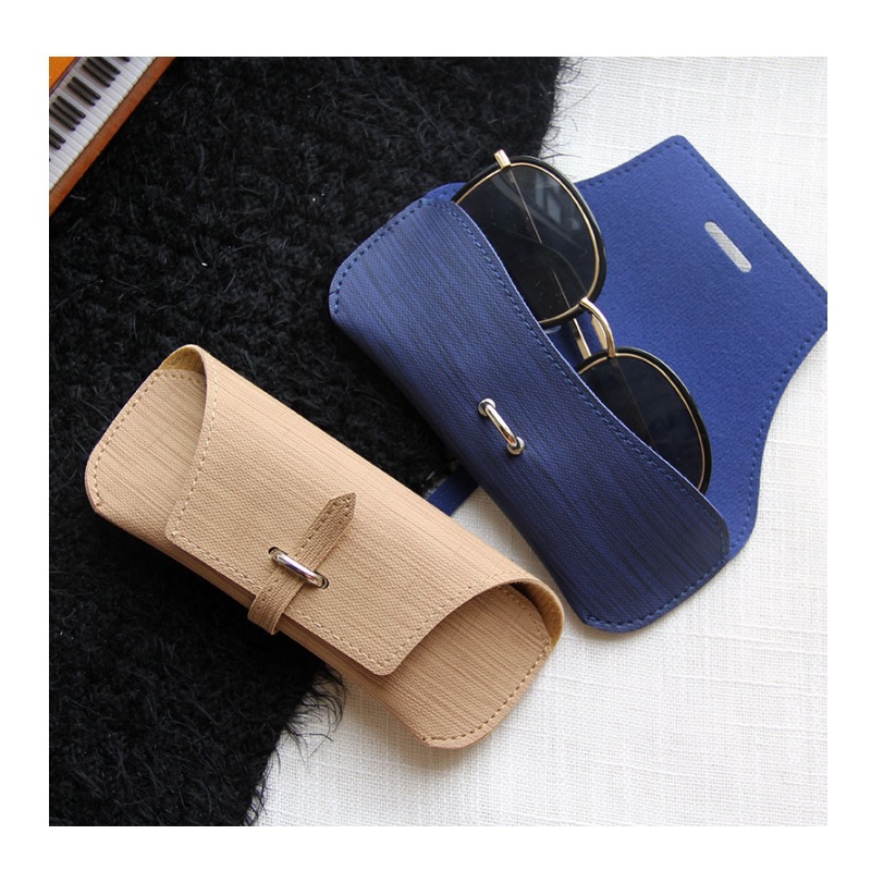 便携软皮眼镜皮套 老花镜皮革保护套 皮质软包眼镜盒