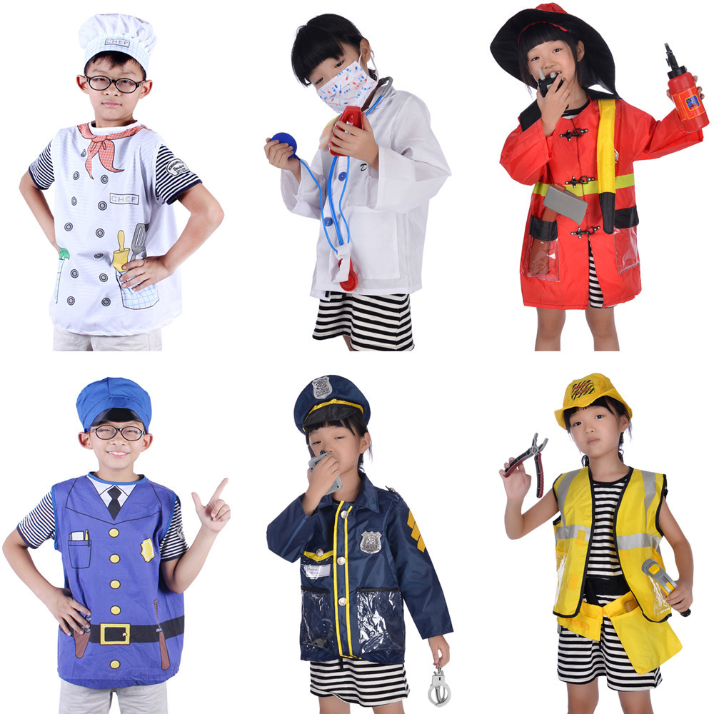 1cosplay衣服儿童角色扮演化妆舞会演出服装工程师服儿童建筑师服