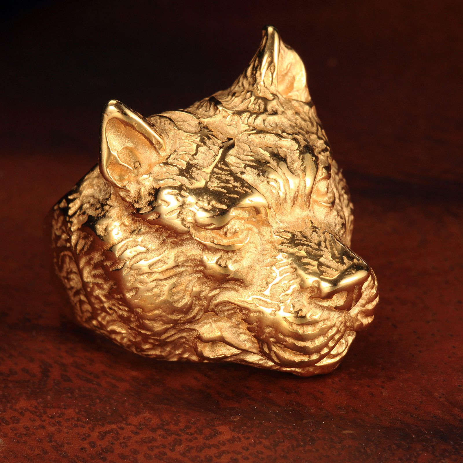 跨境电商饰品批发 不锈钢男士动物 黑金色狗头钛钢戒指 礼物