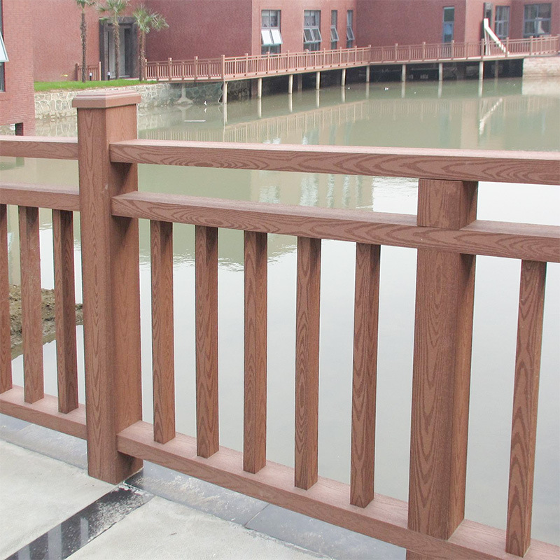户外景观塑木护栏栈道平台防裂防腐木塑扶手栏杆公园水上凉亭护栏