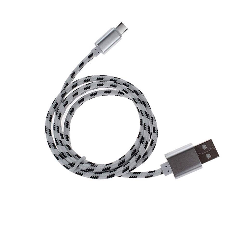 Cross-Border Hot 2a Tiger Plaid Aluminum Alloy Data Cable for Apple Android Type-c123 M Fast Charge Line