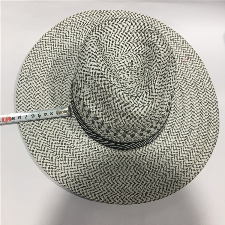 夏季男士双色草编帽农民干活凉帽农夫防晒遮阳帽太阳帽厂家批发