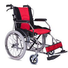 折叠手动轮椅  免充气便携儿童轮椅 老年代步轮椅