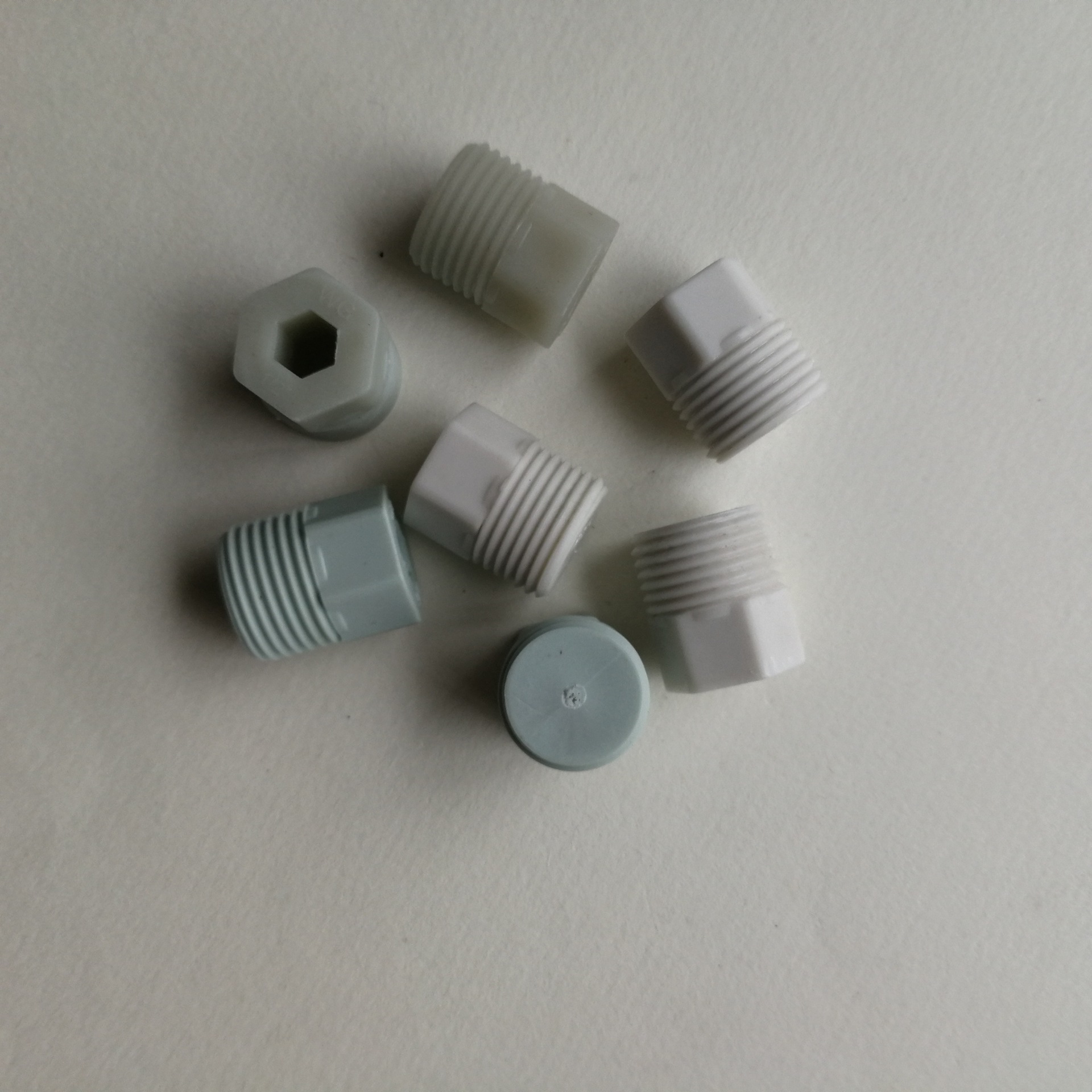 厂销内外六角塑料外丝堵头4分6分冷热水管堵塞头闷头高硬高韧尼龙