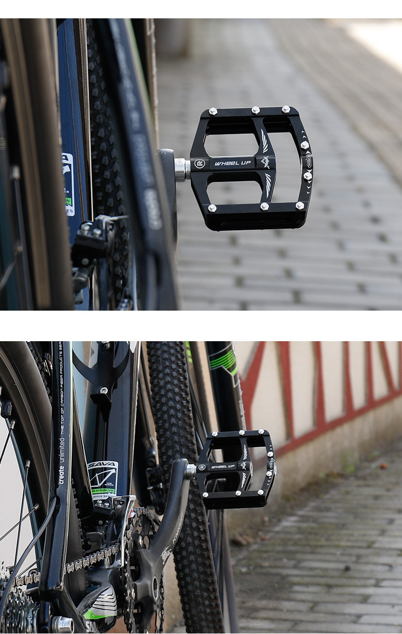 wheelup 新款跨境自行车脚踏山地车培林轴承铝合金自行车脚蹬加厚
