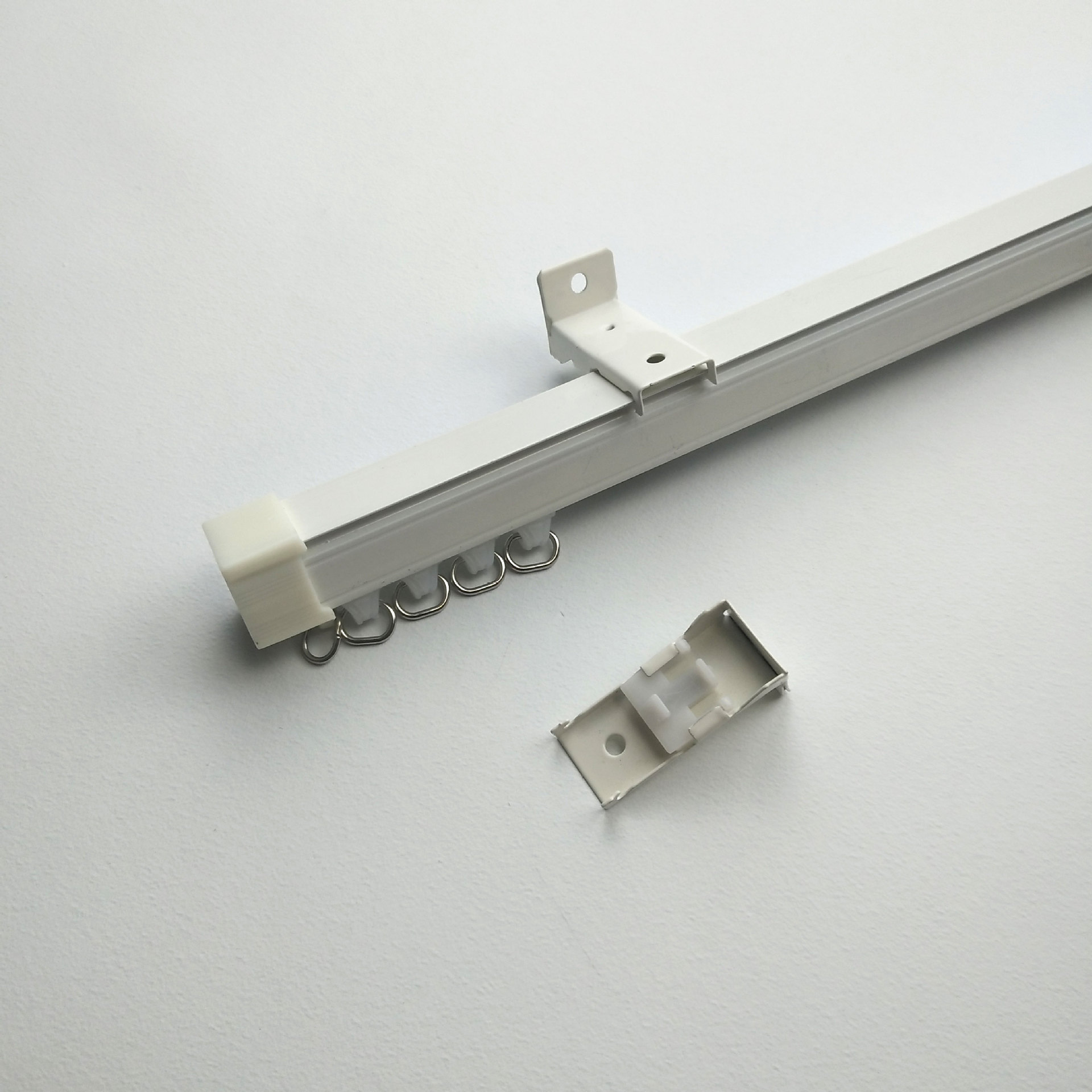 窗帘轨道安装码支架 侧装墙码顶装直轨弯轨老式窗帘固定配件卡子