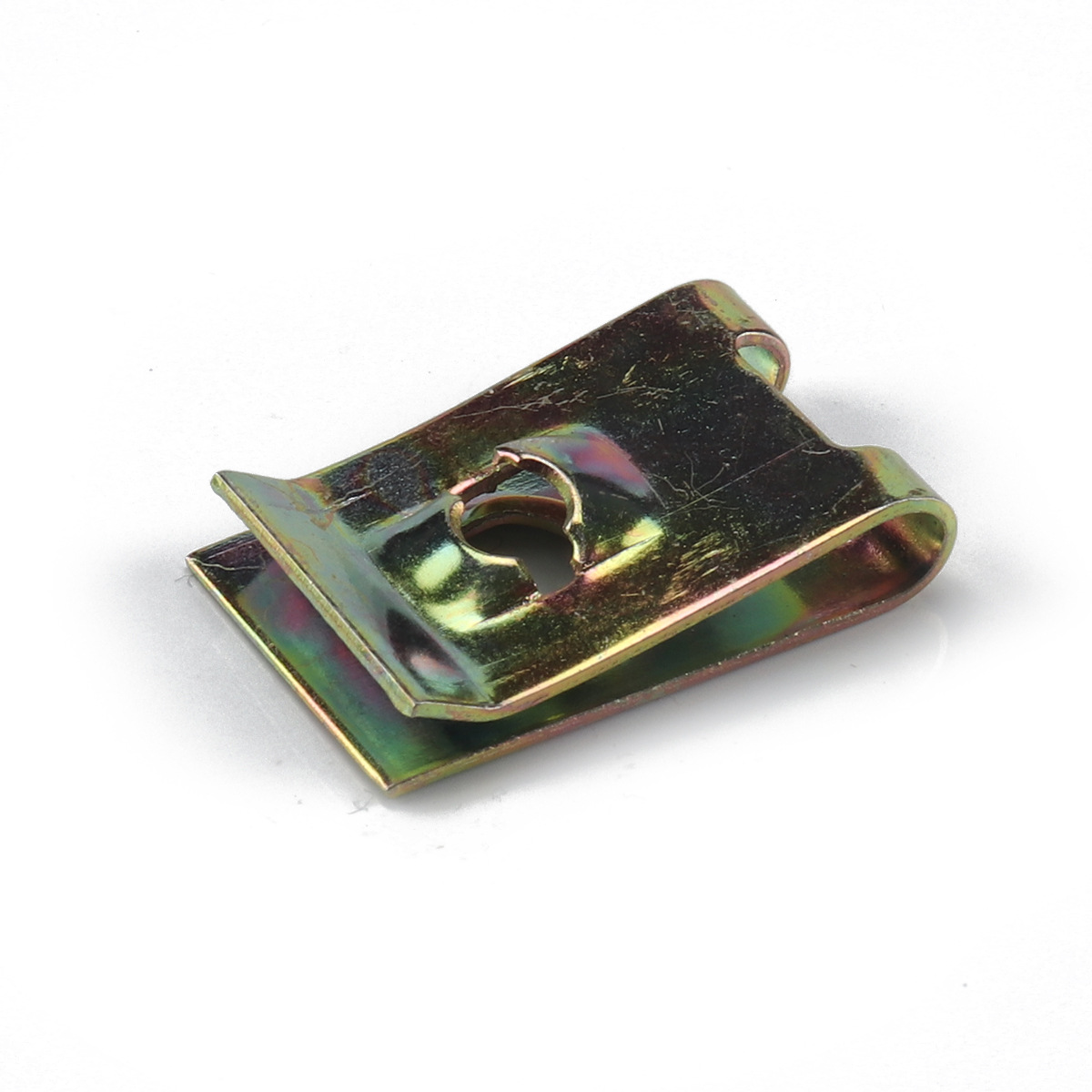 80只装65猛钢彩锌u型簧片螺母 板簧螺母 夹片螺母