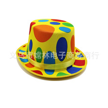 厂家批发欧美定型帽 狂欢小丑帽 针织布复合高帽  林肯帽 派对帽