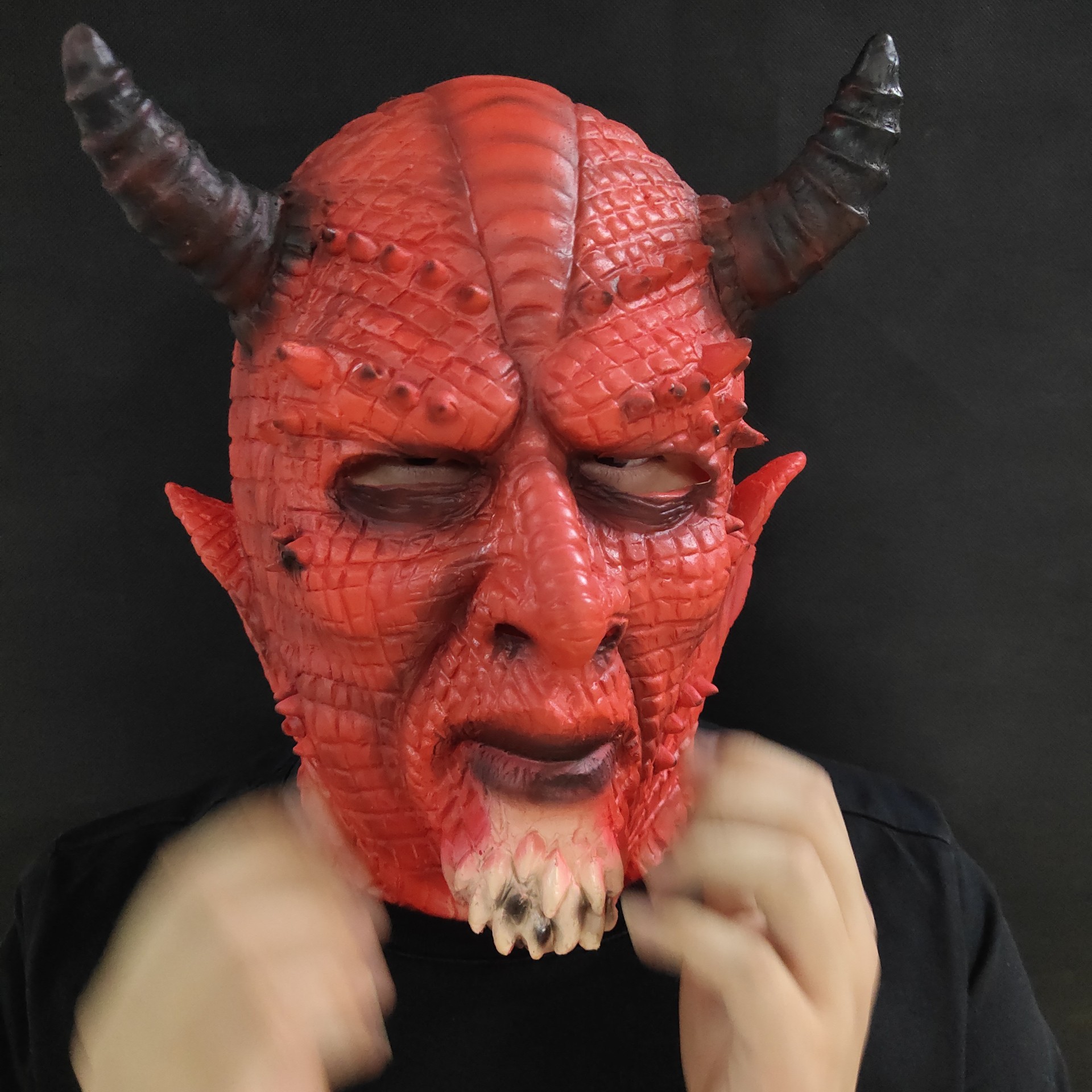 游戏暗黑破坏神恶魔面具 红魔王boss谎言之王belial贝里艾尔头套