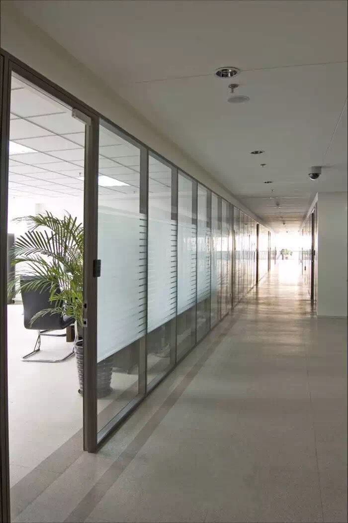 定制办公室工装写字楼装修铝合金玻璃隔断 天津会议室分隔间隔墙