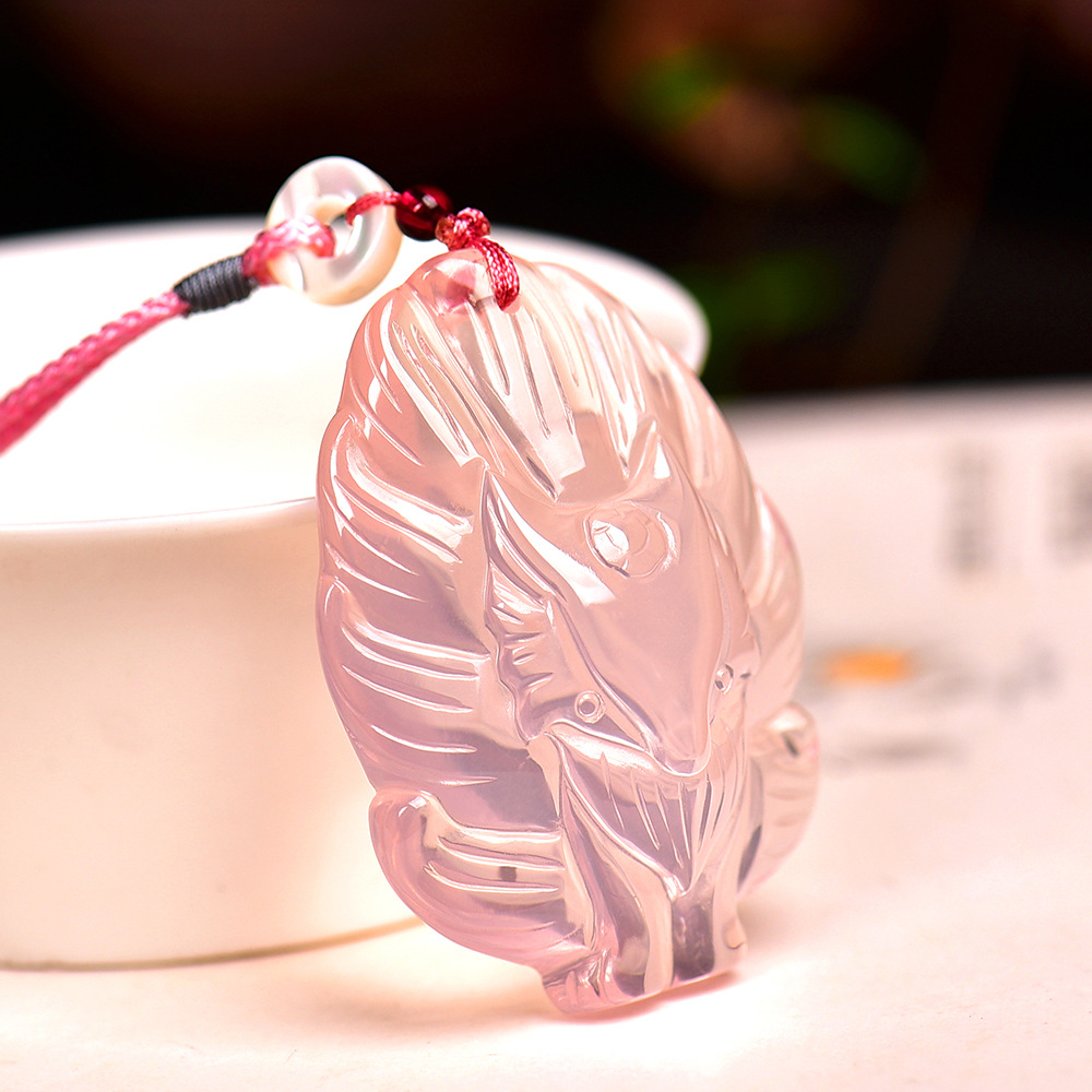 正品水晶吊坠狐狸