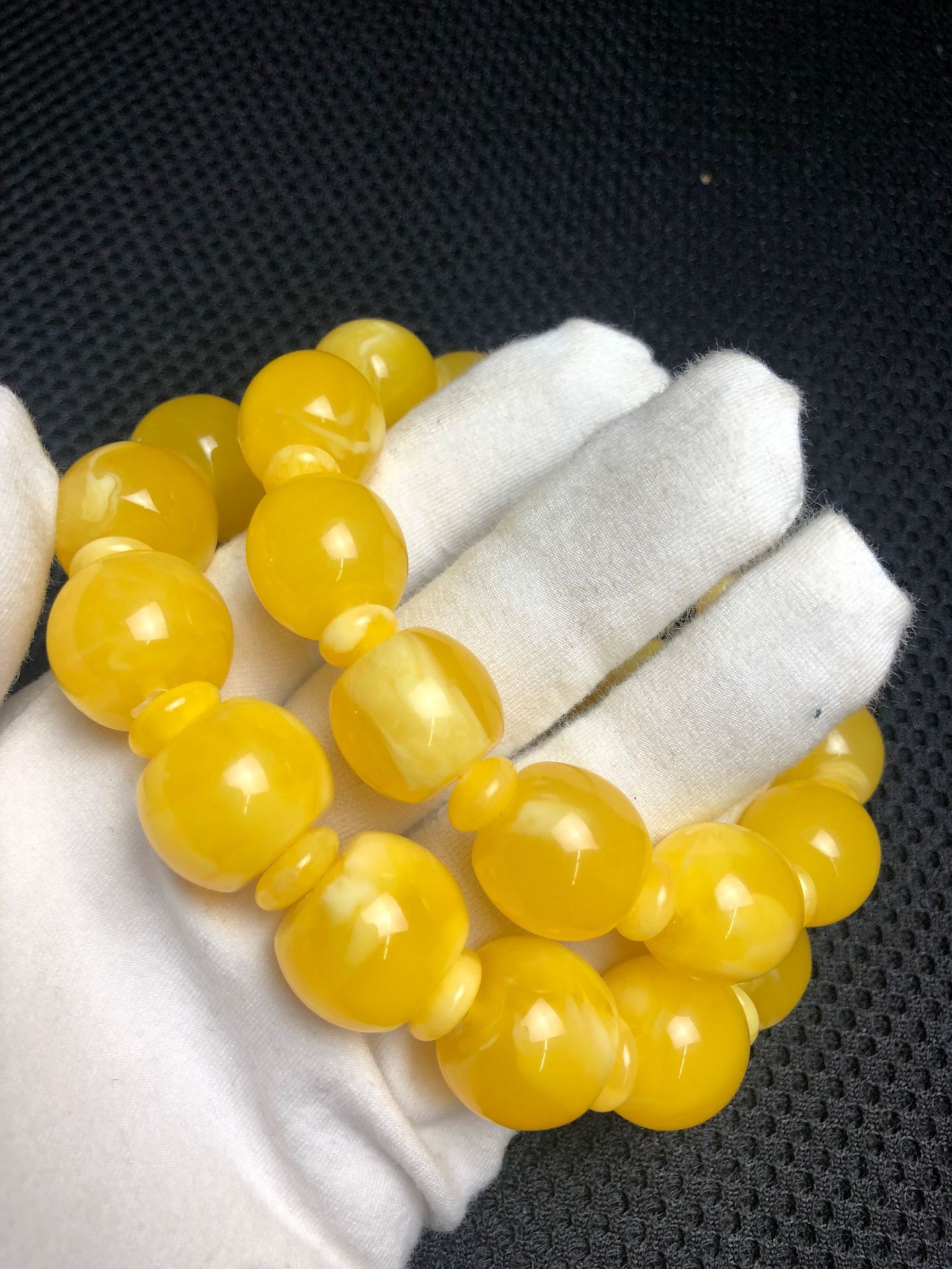 二代粉压琥珀蜜蜡桶珠枣珠手串厂家直销配饰单珠diy配饰直播货源